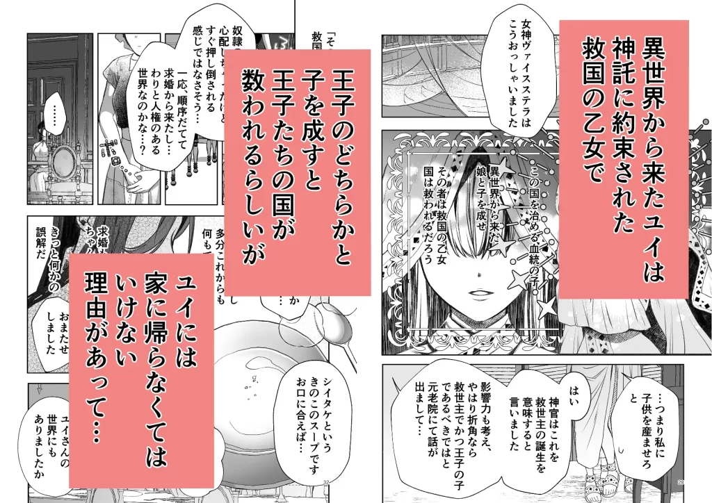 帰りたい救国の乙女と帰したくないふたりの王子前編　お試しページ3